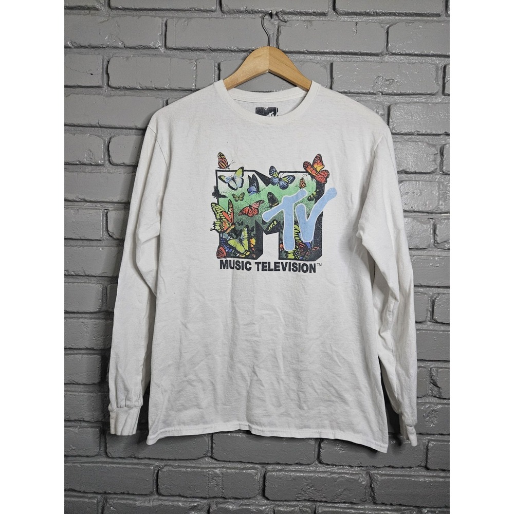 MTV T-Shirt Unisex Size Small‎ Long Sleeve Butterfly